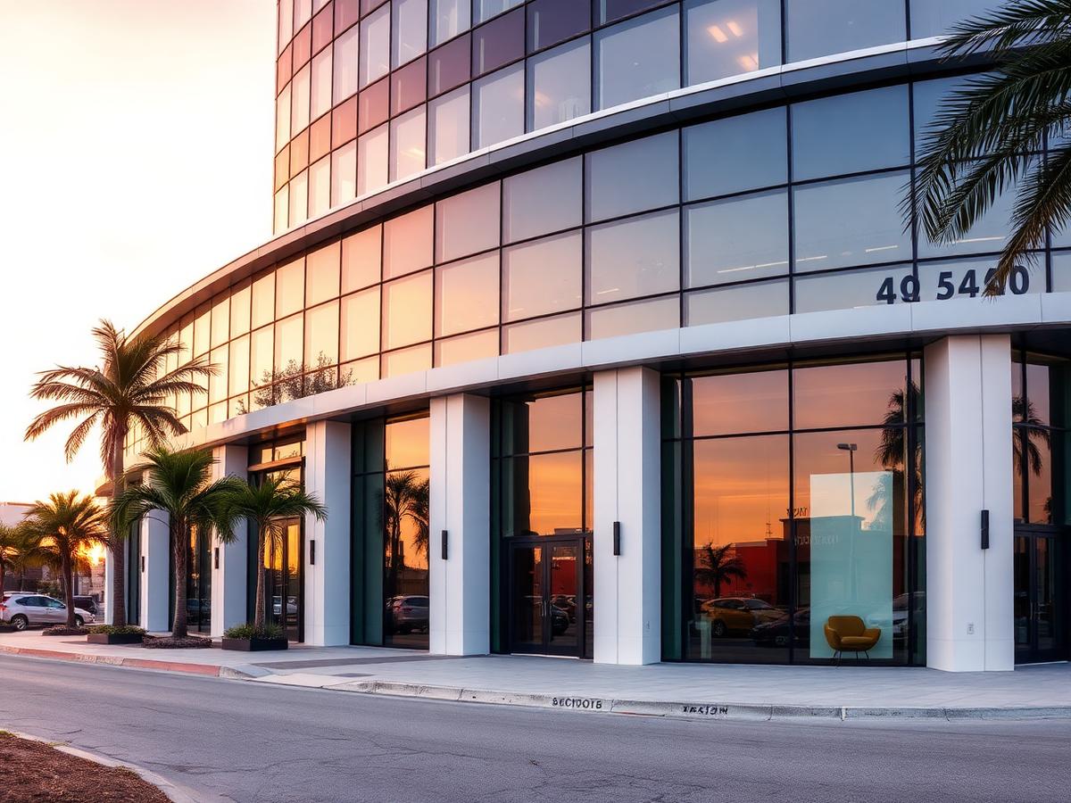 Commercial real estate guidance in Hollywood, FL — modern office facade